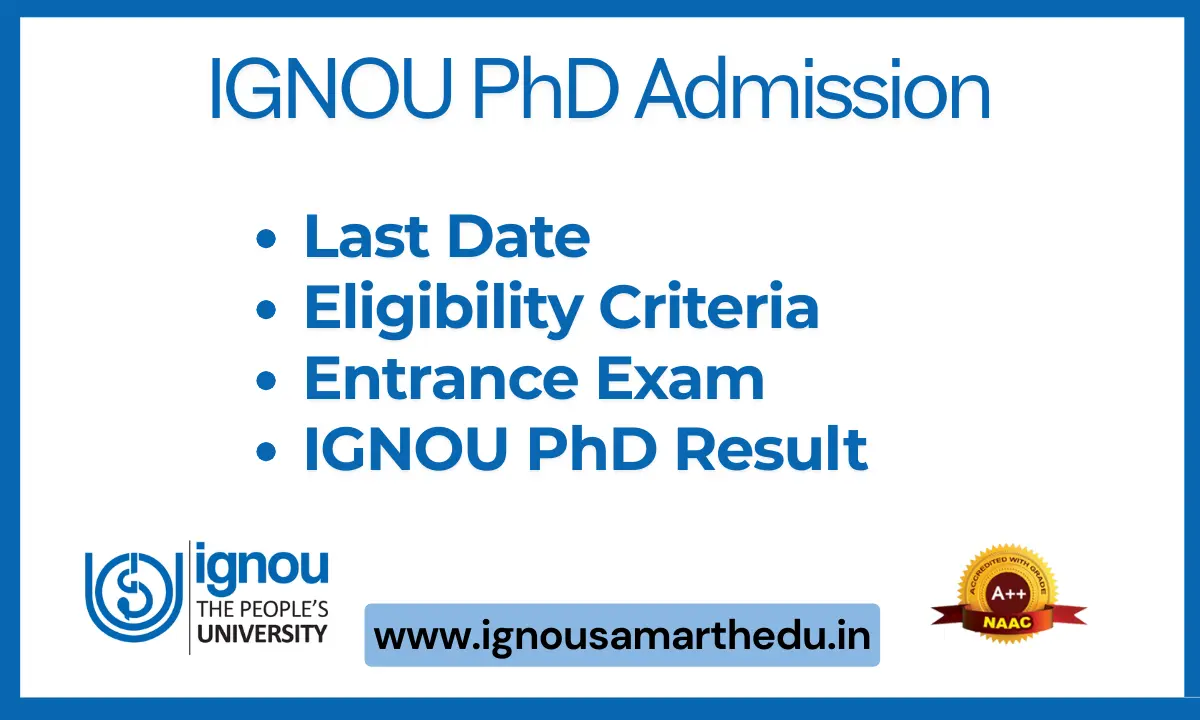 IGNOU Phd Admission
