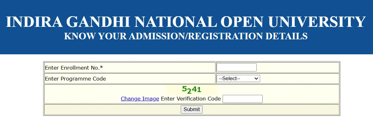 IGNOU Admission Status