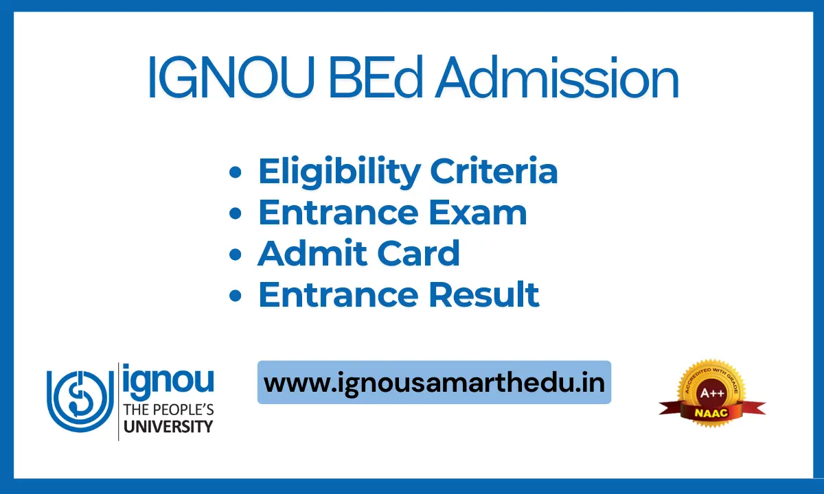 IGNOU Bed Admission