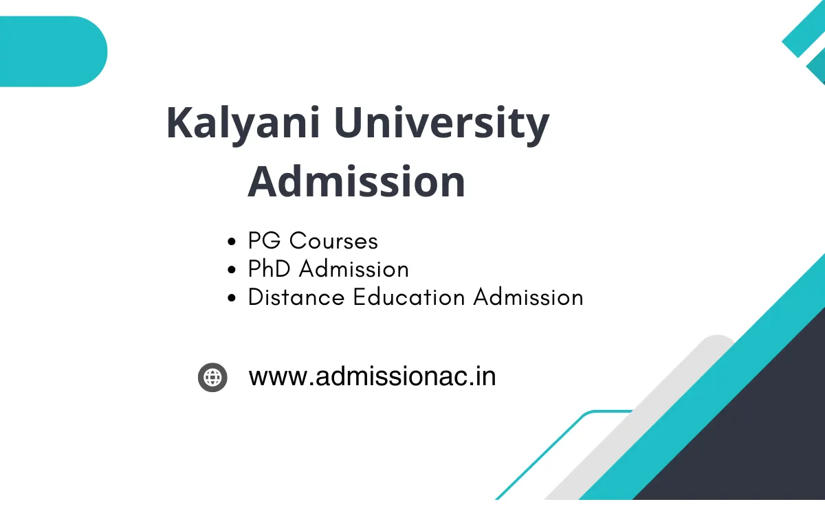 Kalyani University Admission 2026